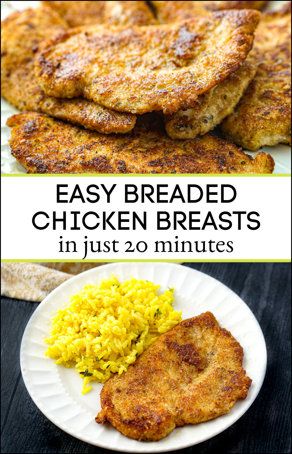 Easy Breaded Chicken Cutlets Recipe just 4 ingredients & 20 minutes