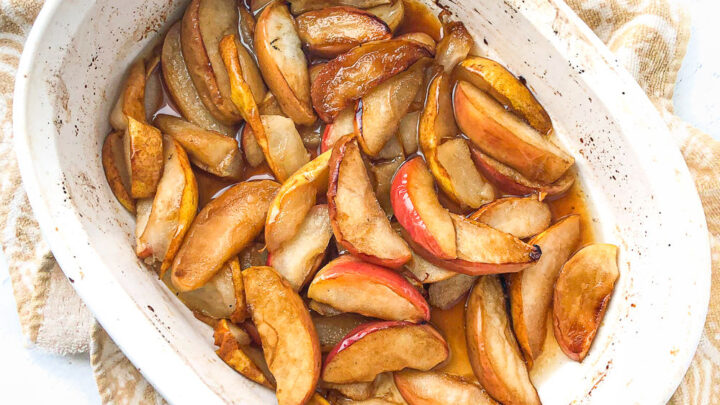 Baked Pears and Apples - simple & healthy fall dessert with