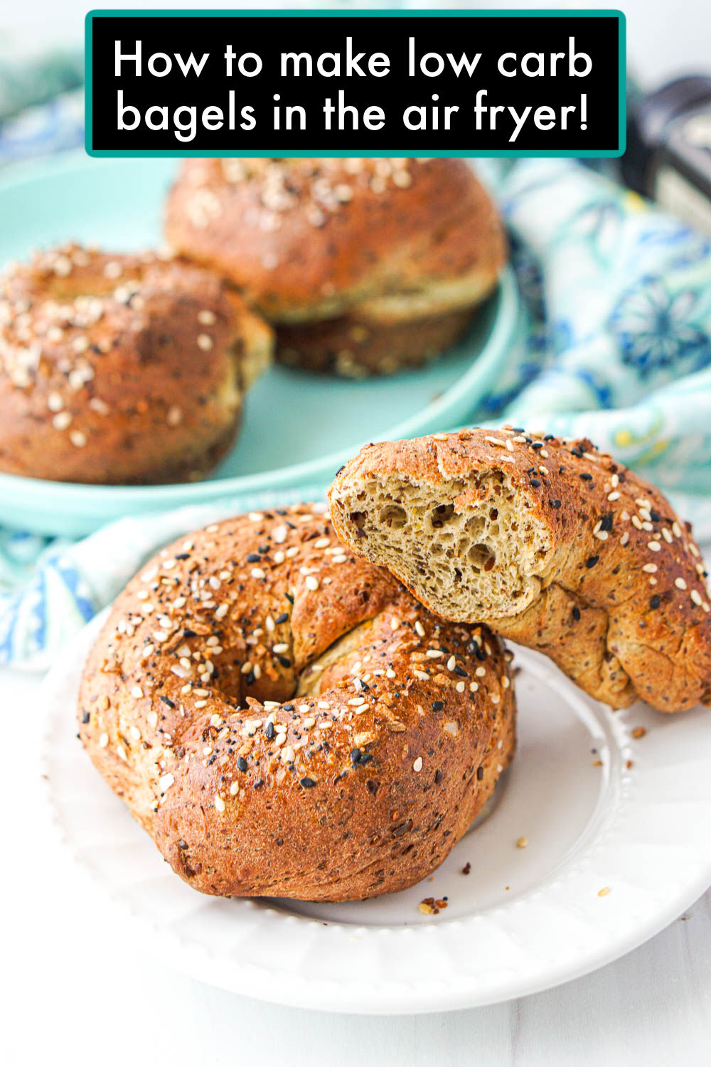 Keto Air Fryer Bagels with Yeast easy, chewy, airy low carb bread recipe!