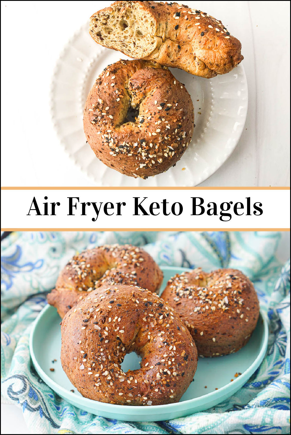 Keto Air Fryer Bagels with Yeast easy, chewy, airy low carb bread recipe!