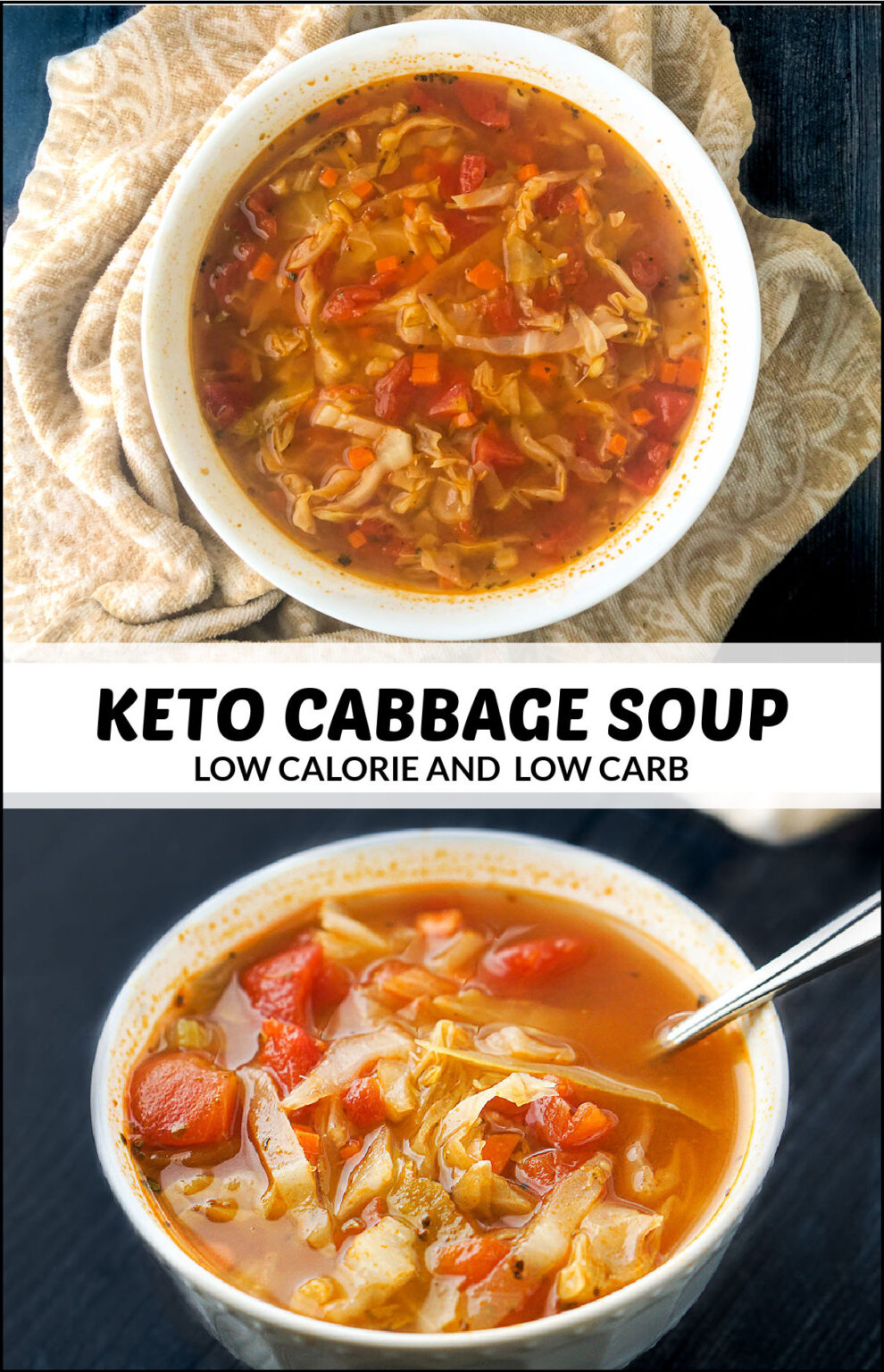 Low Calorie Keto Cabbage Soup Recipe spicy, tasty vegetarian soup!