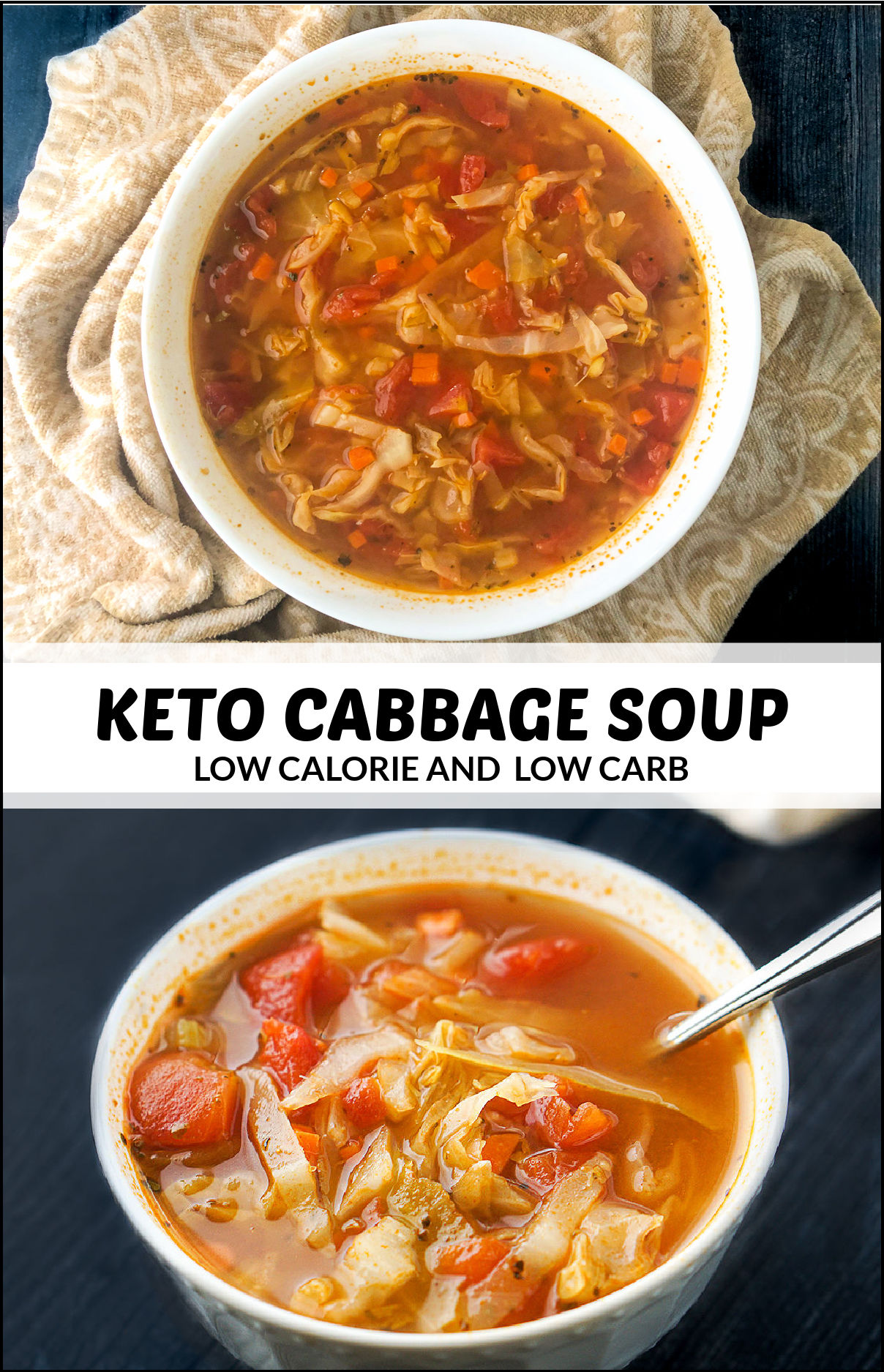 Low Calorie Keto Cabbage Soup Recipe spicy, tasty vegetarian soup!