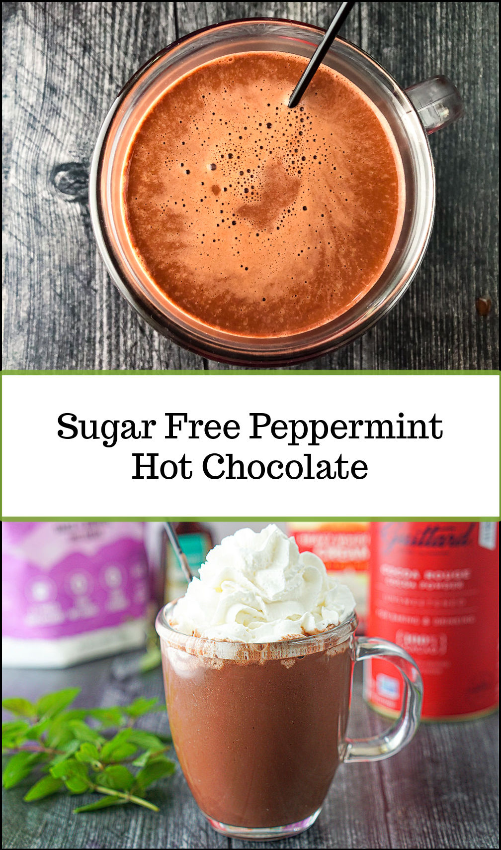 Keto Peppermint Hot Chocolate - easy sugar free drink in minutes!
