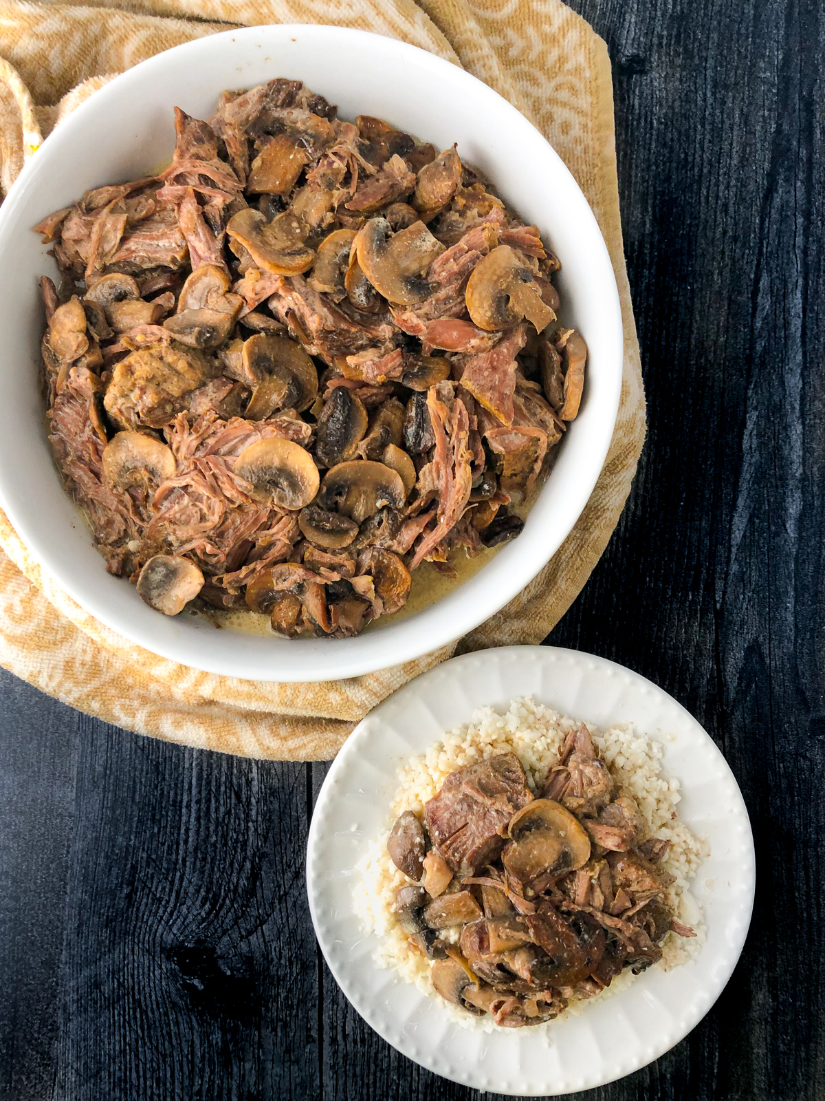 Keto Beef Stroganoff in the Slow Cooker easy low carb family dinner!