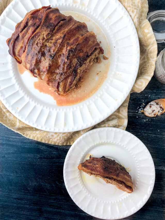 Air Fryer Meatloaf Recipe Easy Keto Bacon Wrapped Meatloaf