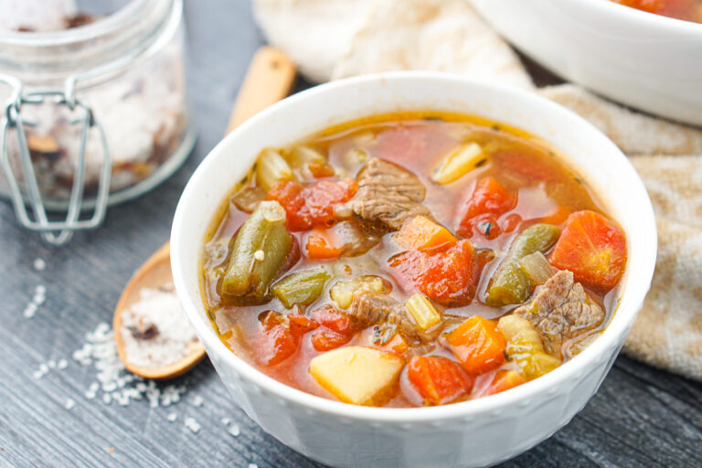 Instant Pot Beef Vegetable Soup Recipe - easy and healthy