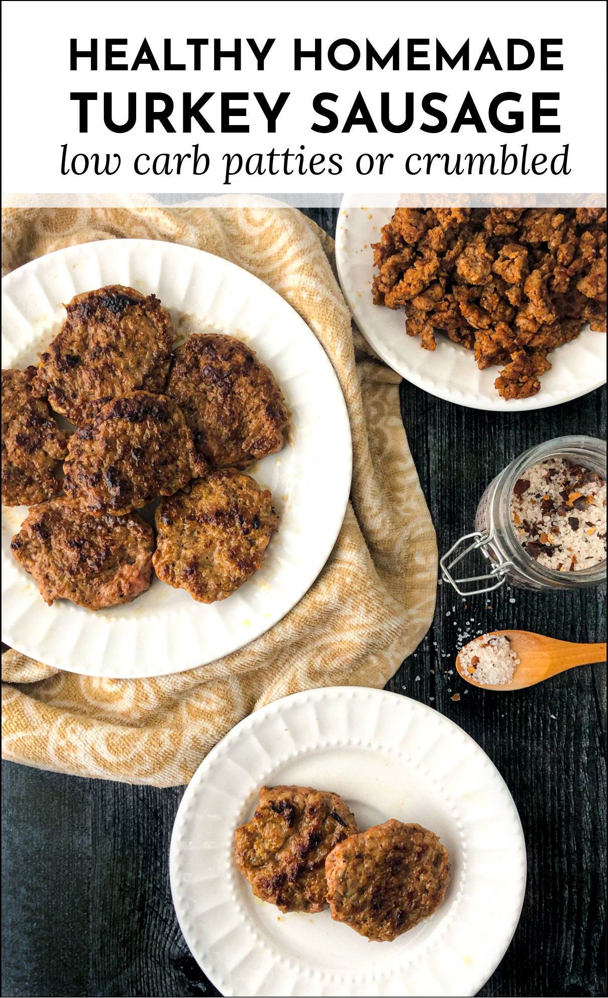 Turkey Sausage Patties Recipe easy, healthy low carb breakfast sausage