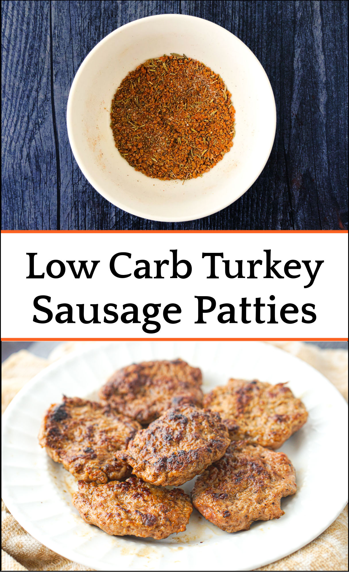 Turkey Sausage Patties Recipe easy, healthy low carb breakfast sausage