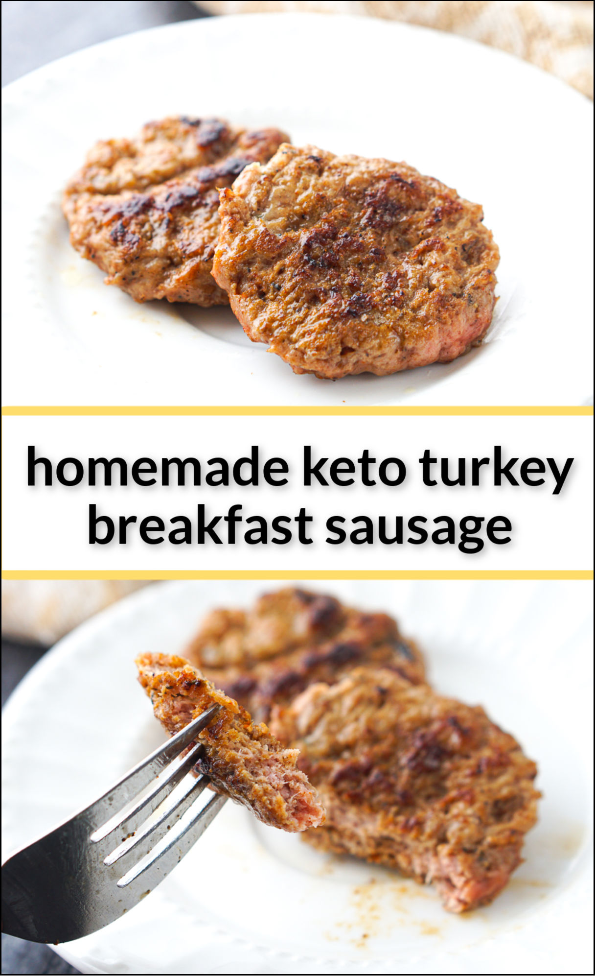 Turkey Sausage Patties Recipe easy, healthy low carb breakfast sausage
