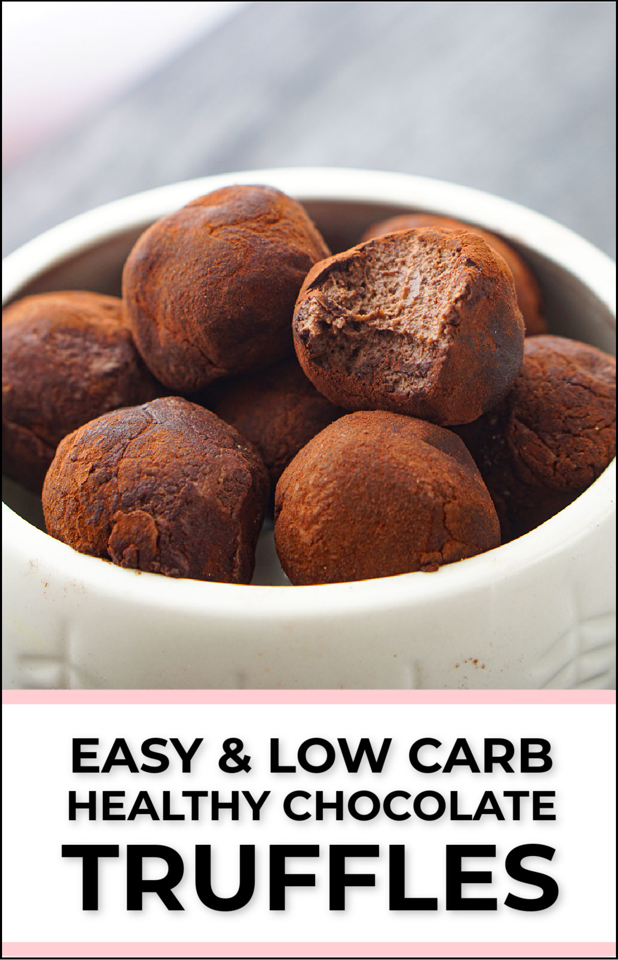 Easy Keto Chocolate Truffles Recipe 4 ingredient low carb sweet treat!