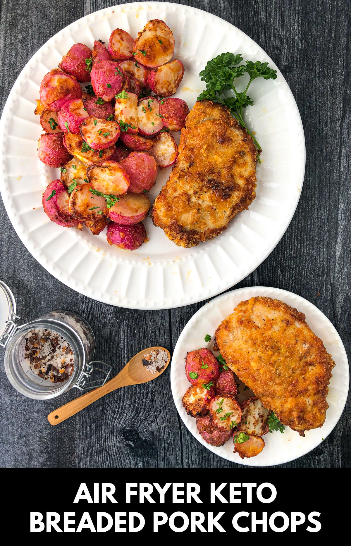 Keto Breaded Pork Chops in the Air Fryer Recipe easy low carb dinner