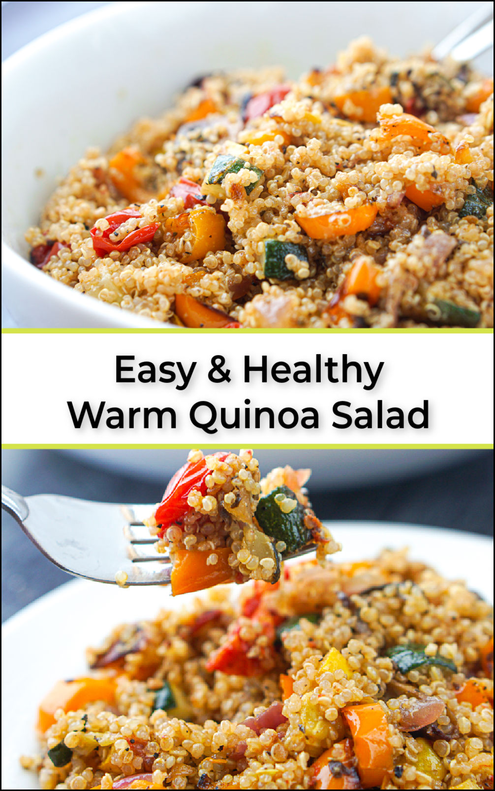 Warm Quinoa Salad with Roasted Vegetables - easy, healthy side dish!