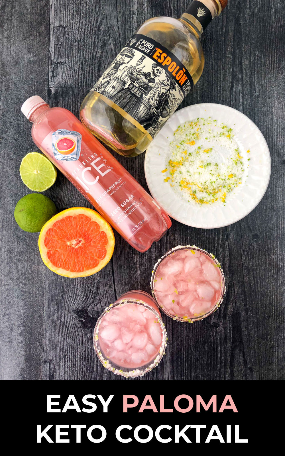 Easy Keto Paloma Recipe easy sugar free & low calorie tequila cocktail!