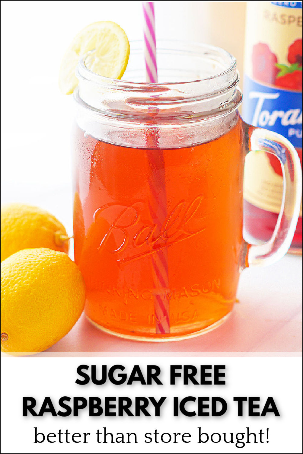 Raspberry Keto Iced Tea east homemade sugar free flavored iced tea!