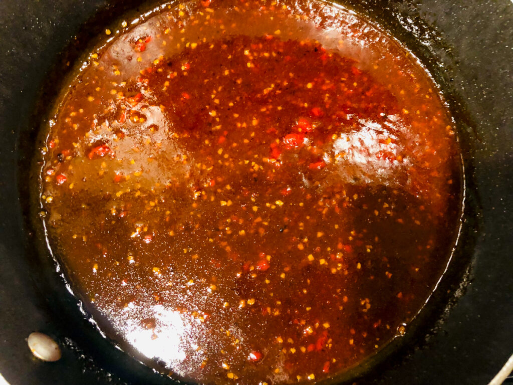 pan with sugar free bbq sauce