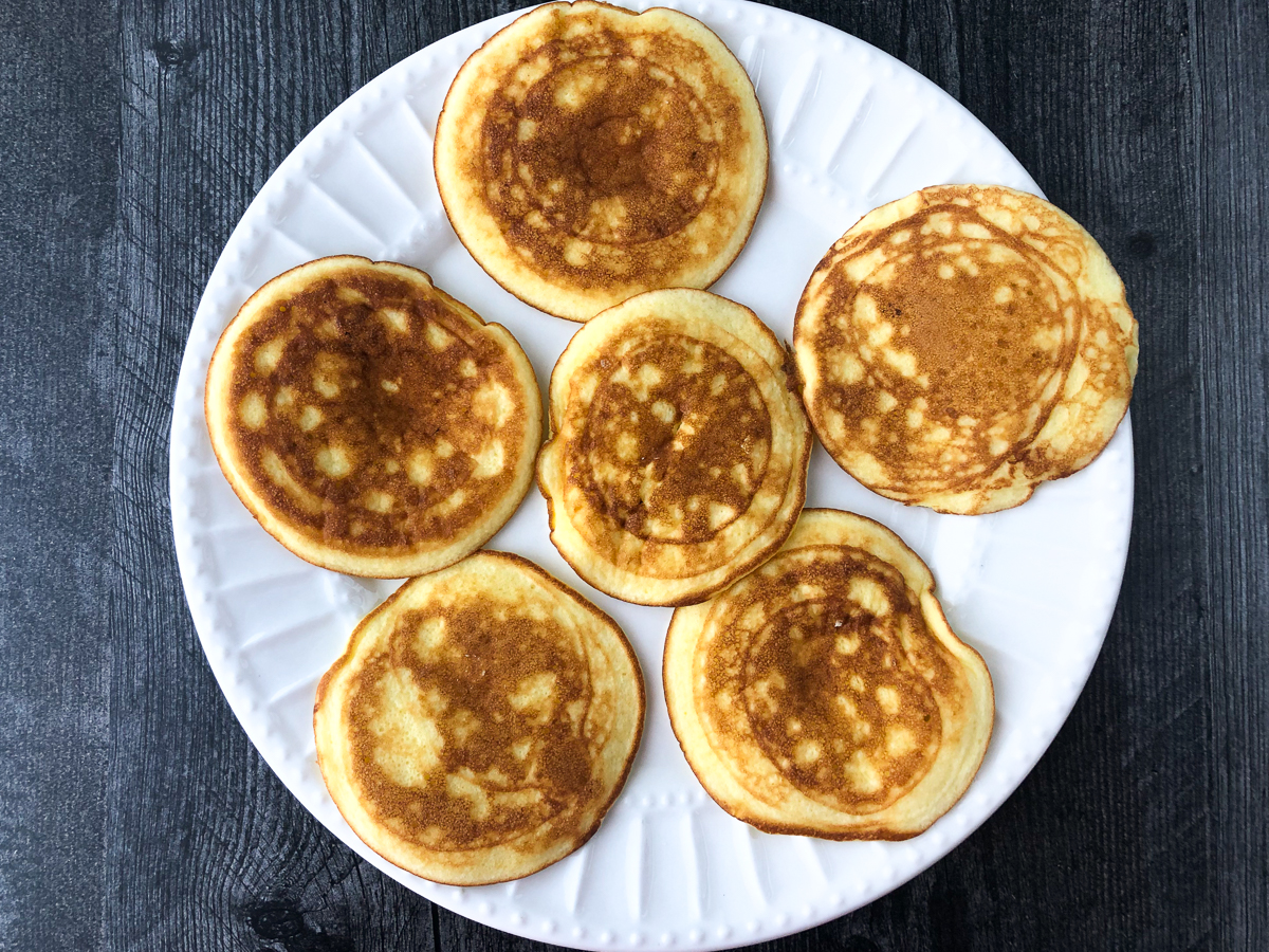 Easy Keto Cream Cheese Pancakes with Sugar Free Blueberry Sauce!