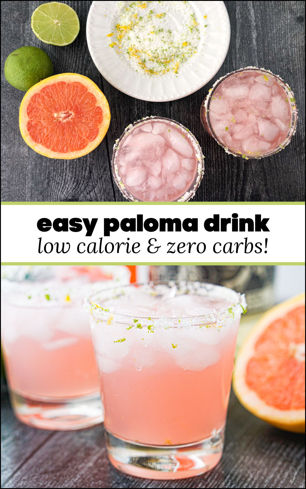 Easy Keto Paloma Recipe easy sugar free & low calorie tequila cocktail!