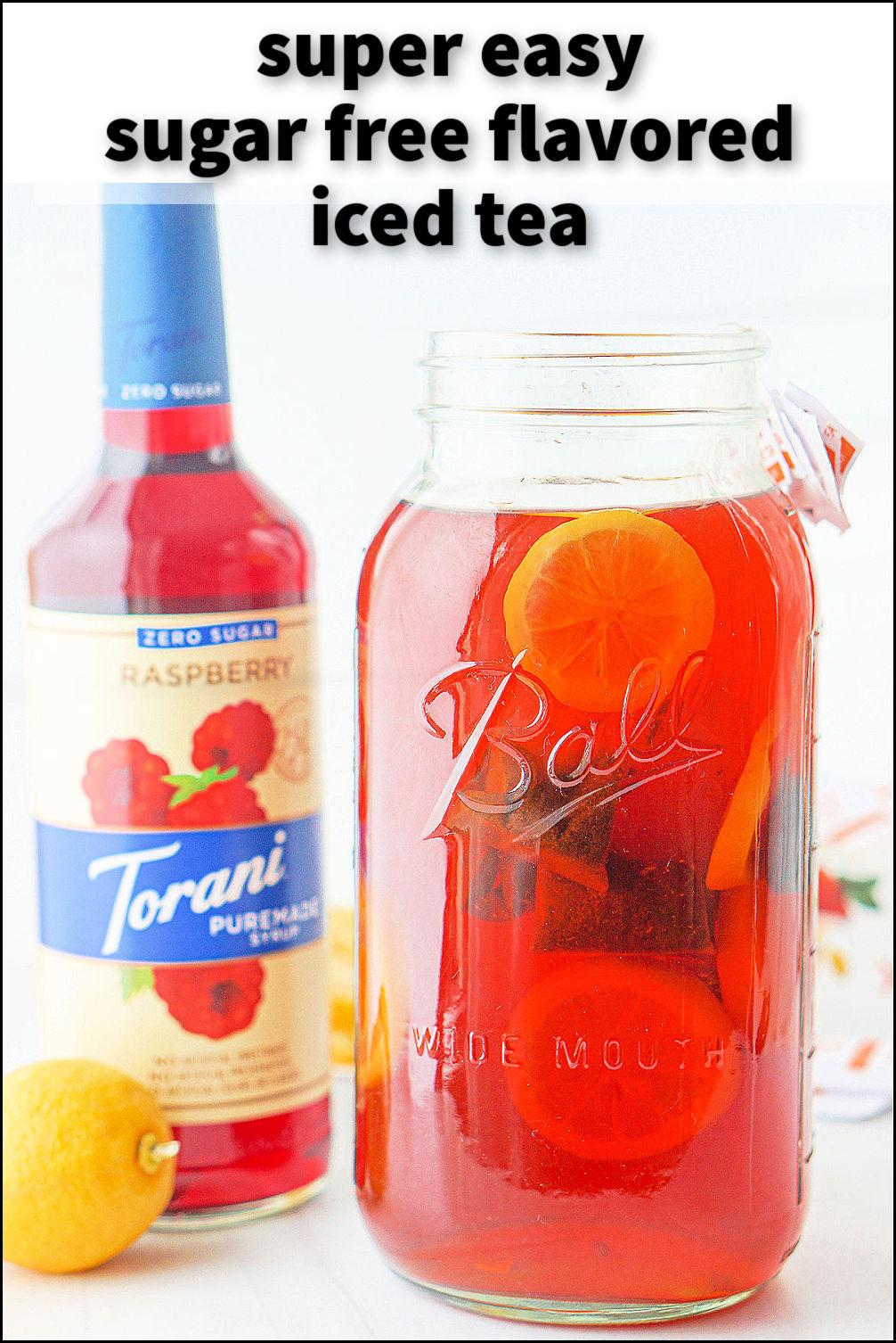 Raspberry Keto Iced Tea east homemade sugar free flavored iced tea!