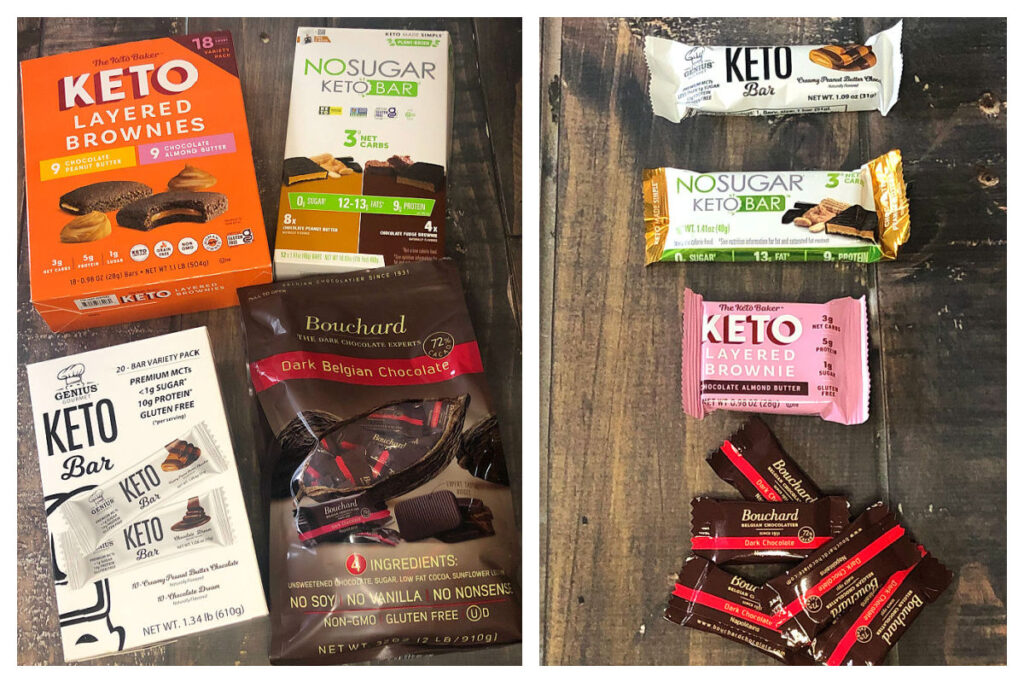 collage of keto sweet treats from Costco