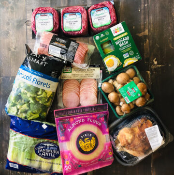 various keto foods found at Costco used for meal prep