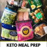 collage of keto foods from Costco and text