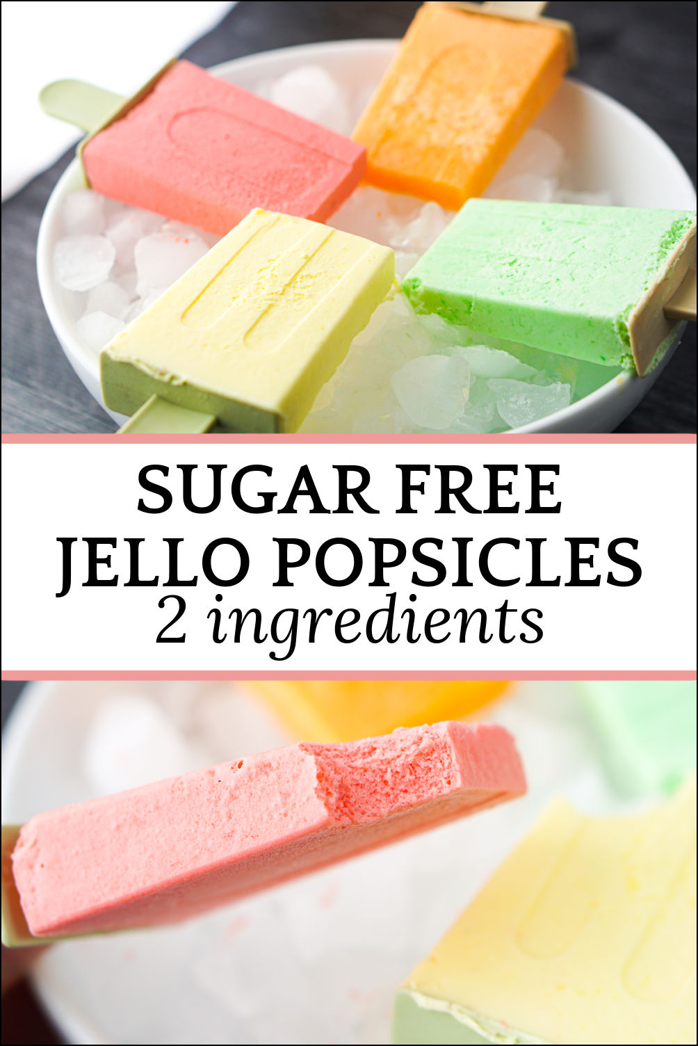 Keto Jello Popsicles just 2 ingredients for this sugar free frozen treat!