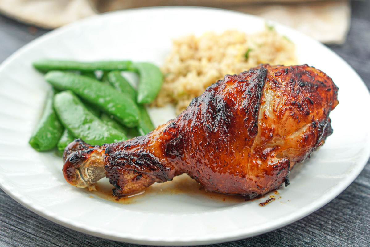 closeup of a keto sticky drumsticks