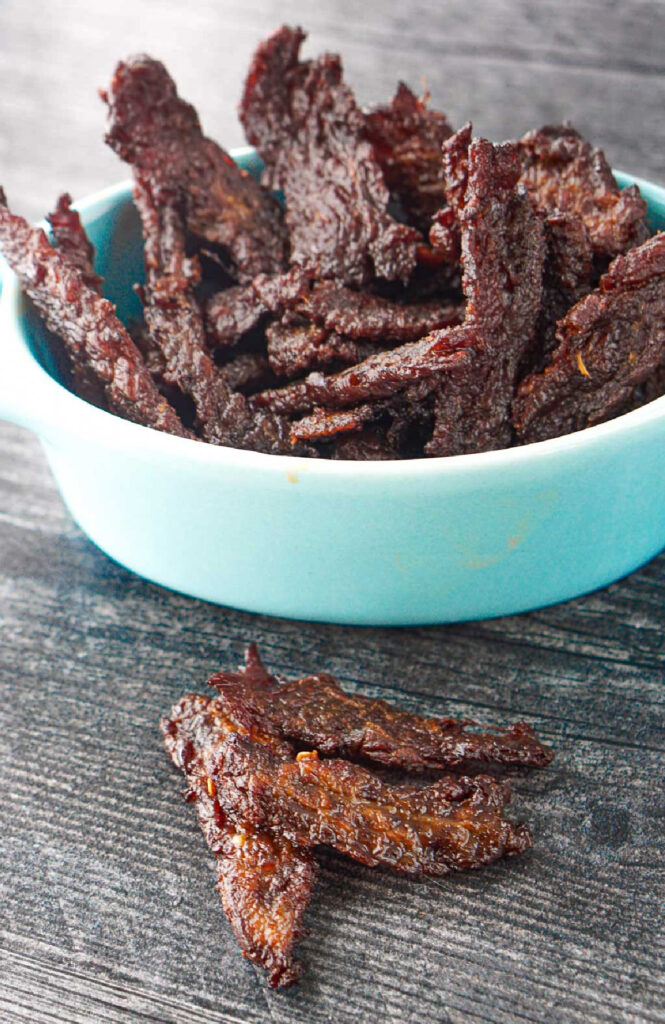 Easy Keto Air Fryer Beef Jerky sugar free & low carb snack!