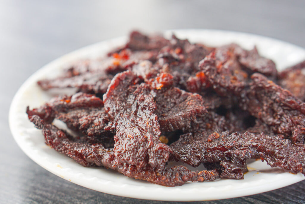Easy Keto Air Fryer Beef Jerky sugar free & low carb snack!