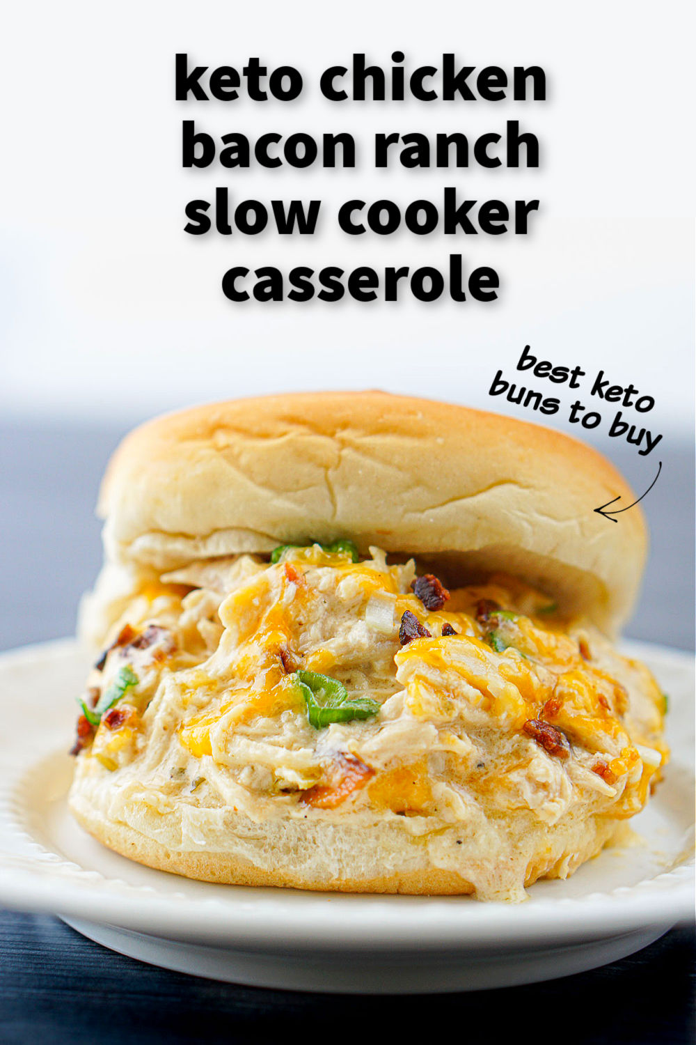 Easy Keto Chicken Bacon Ranch Casserole Recipe in the Slow Cooker