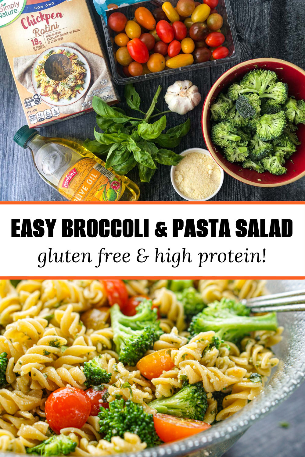Pesto Broccoli Pasta Salad Recipe using gluten free, high protein pasta!
