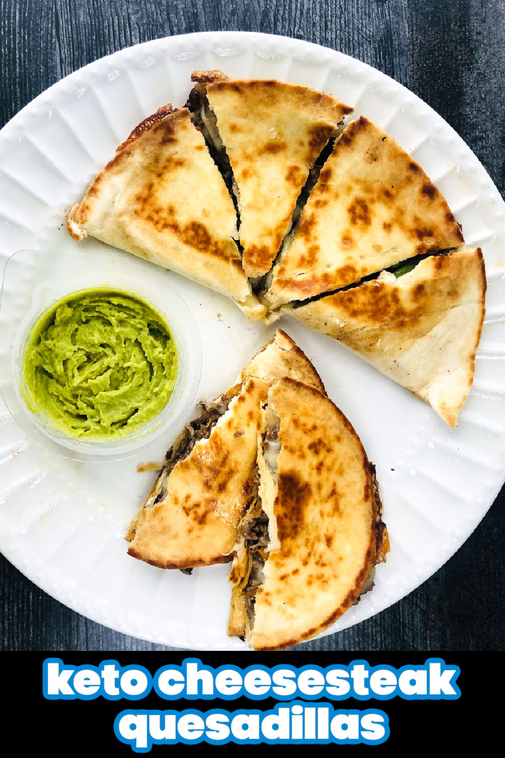 Keto Philly Cheesesteak Quesadillas Recipe using ground beef!