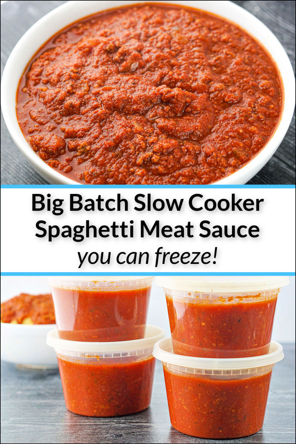 Slow Cooker Spaghetti Meat Sauce Recipe for big batch freezing