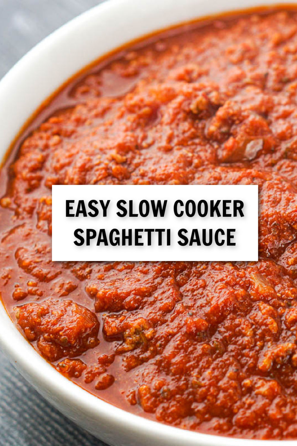 Slow Cooker Spaghetti Meat Sauce Recipe for big batch freezing