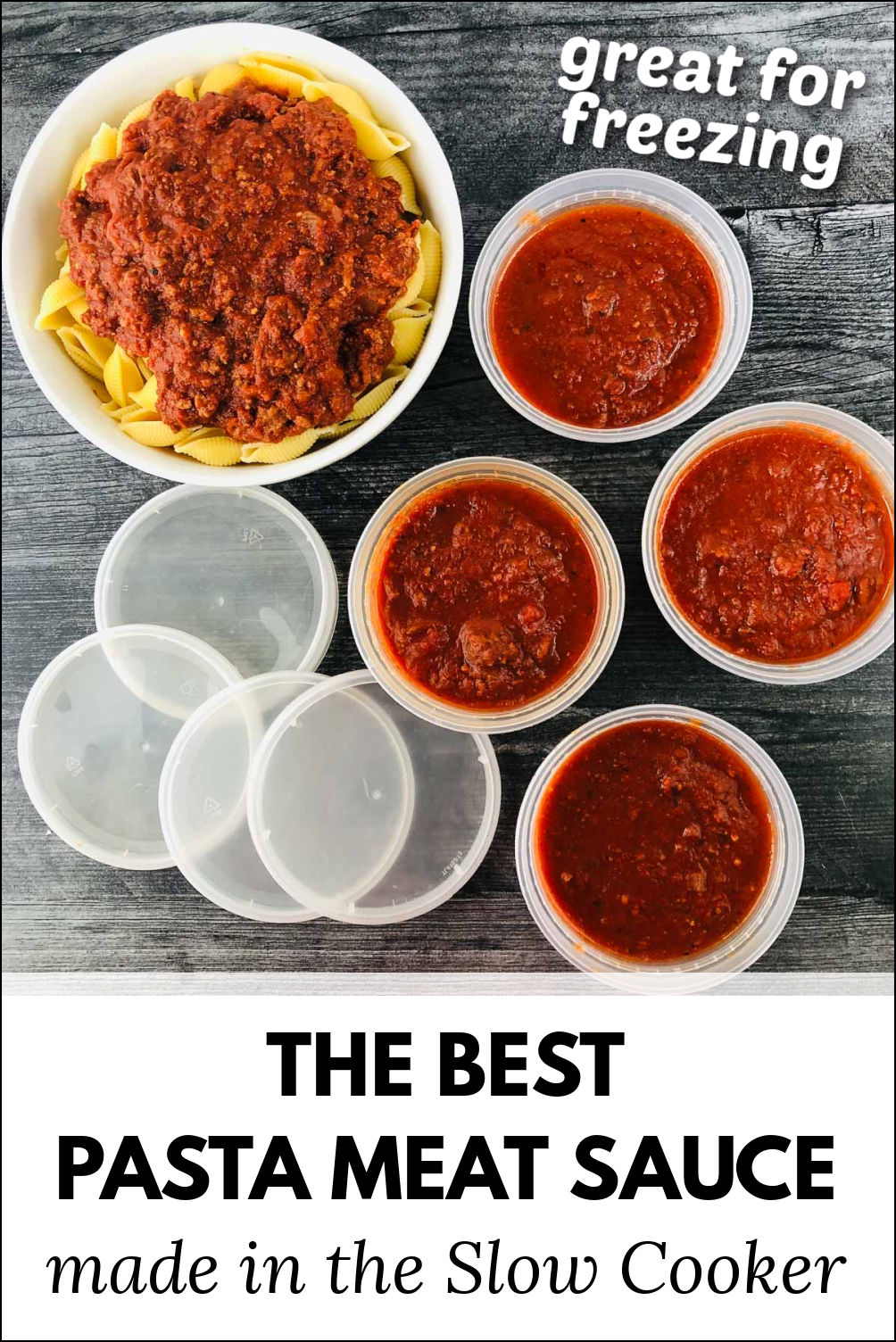 Slow Cooker Spaghetti Meat Sauce Recipe for big batch freezing