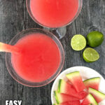 watermelon cosmo in martini glass with text