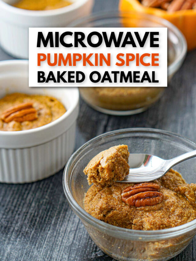 Pumpkin Microwave Baked Oatmeal