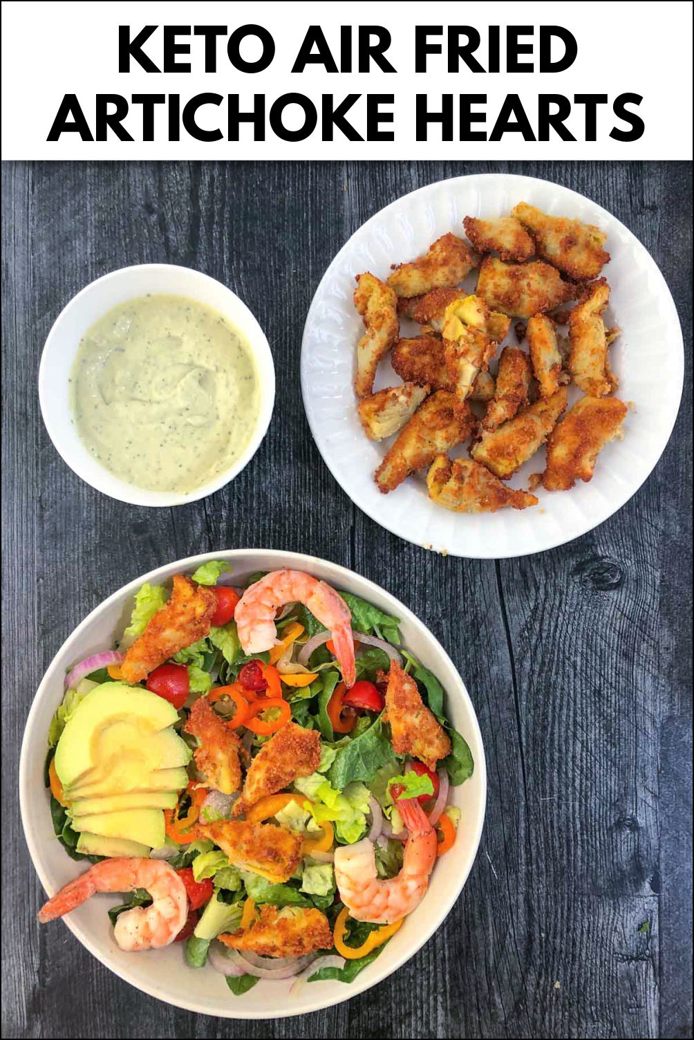 Keto Air Fryer Artichoke Hearts 4 ingredients keto appetizer or snack!