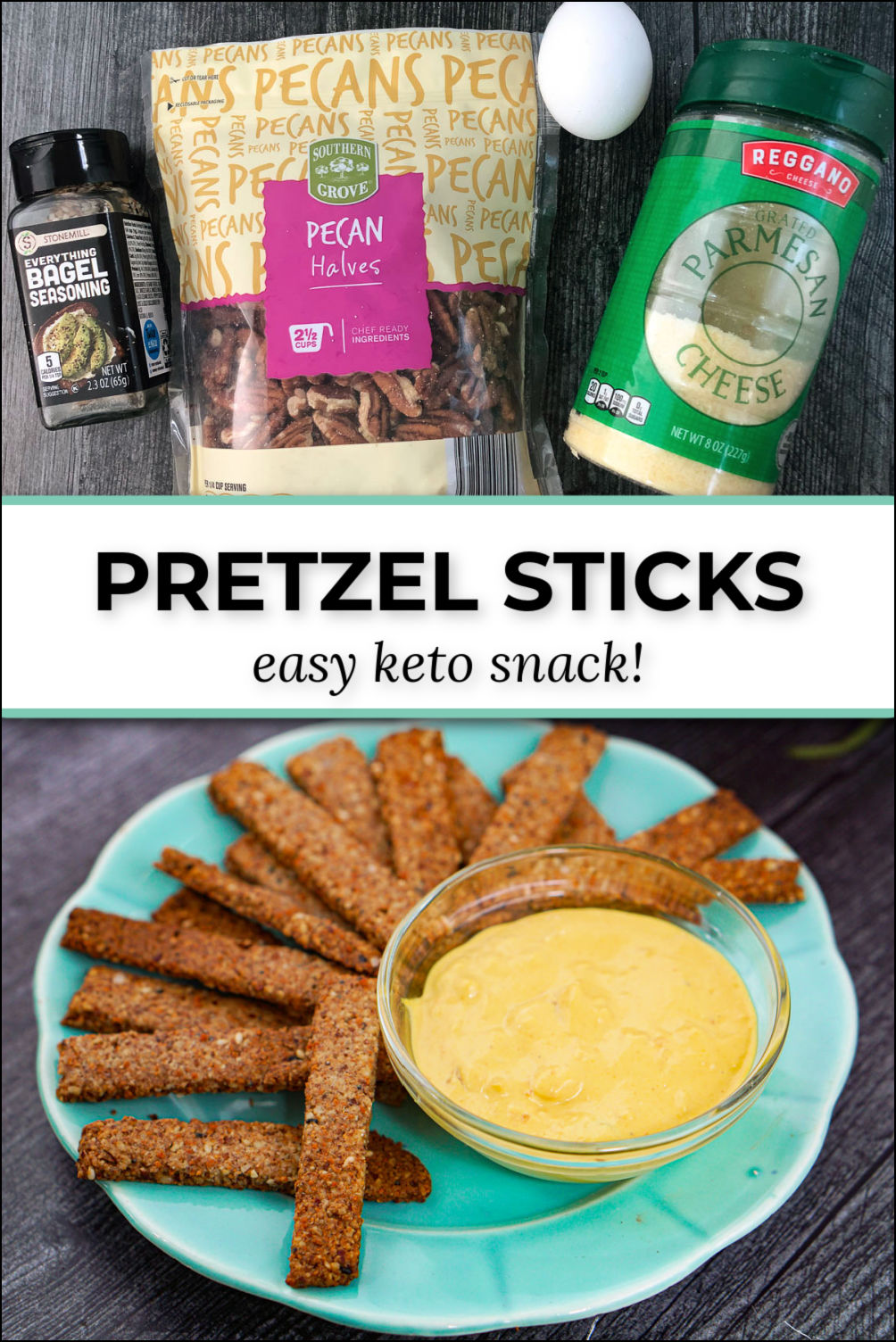 Crunchy Keto Pretzel Sticks Recipe easy 4 ingredient gluten free snack!