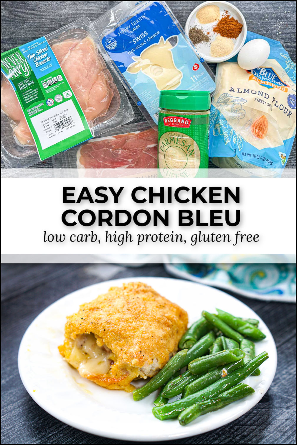 Keto Chicken Cordon Bleu Recipe | low carb, high protein dinner!