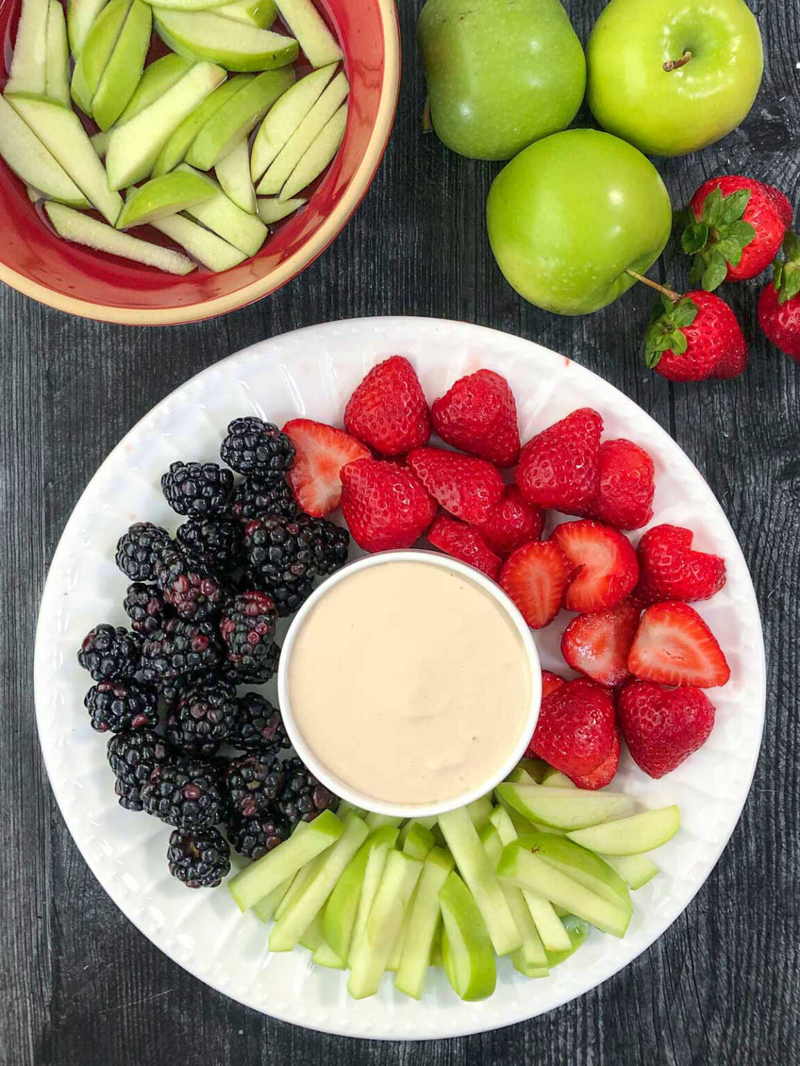 Maple Keto Fruit Dip 5 minute keto party dessert or healthy fall snack!