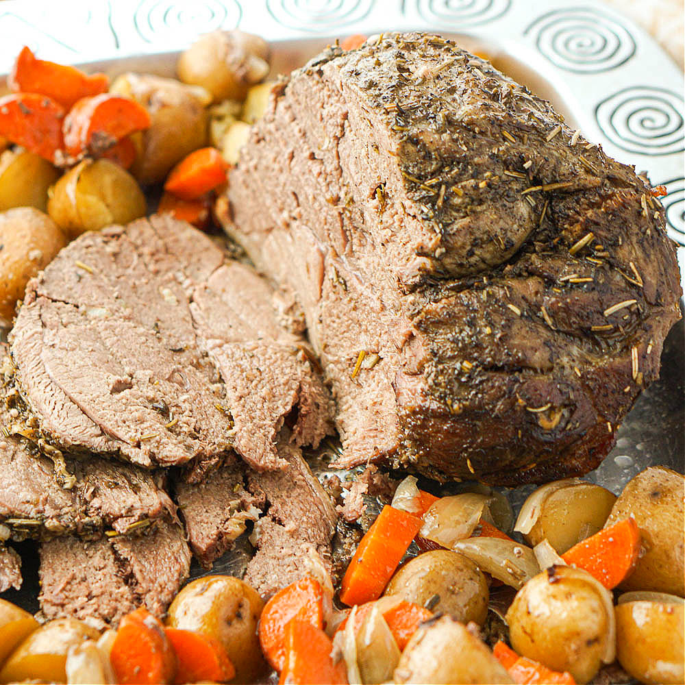 Slow Cooker Roast Lamb Leg