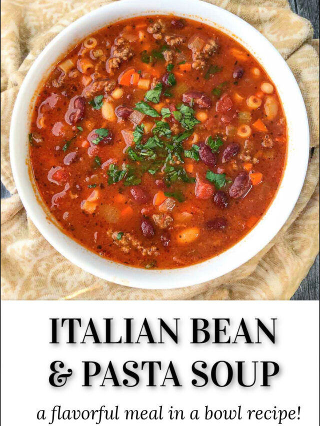 Easy Pasta e Fagioli Soup Recipe My Life Cookbook low carb healthy