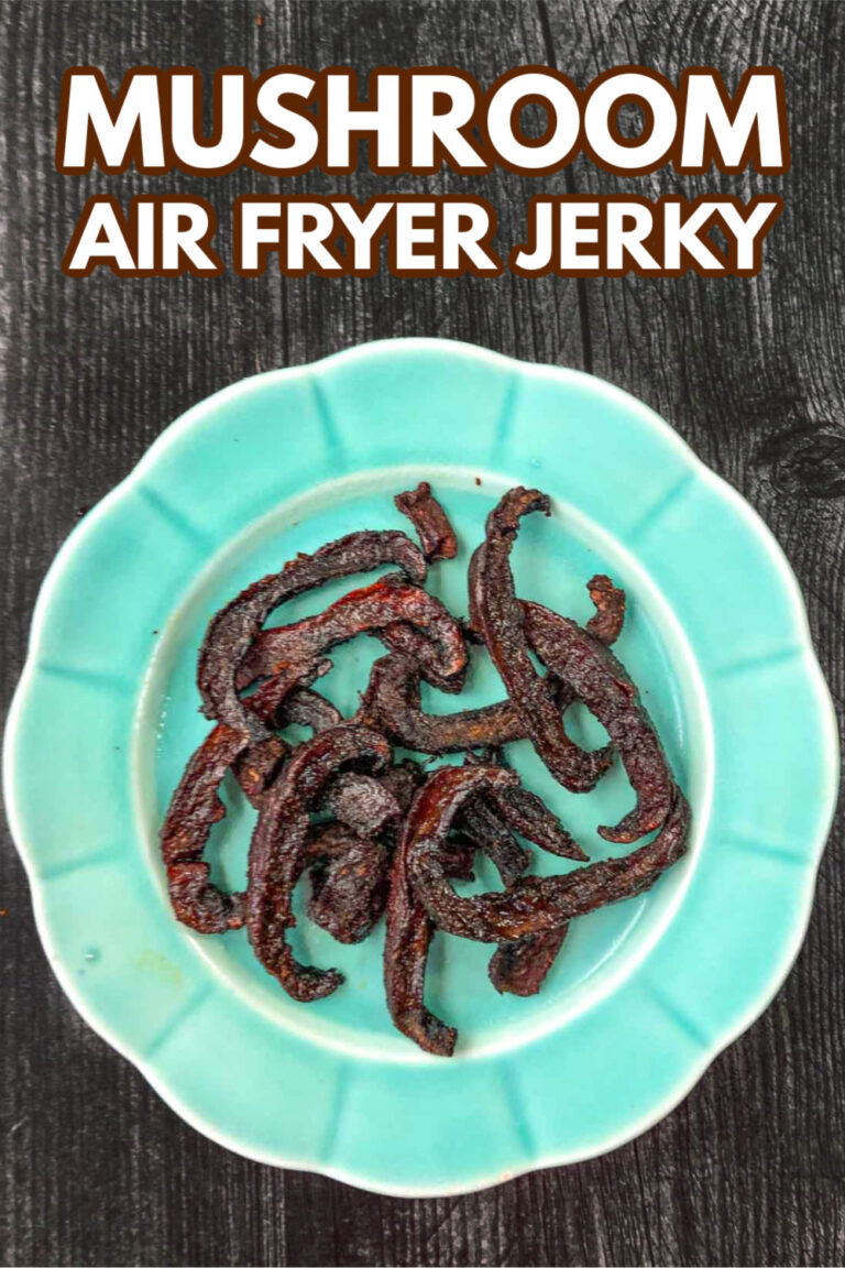 Homemade Mushroom Jerky Recipe in the Air Fryer easy keto snack!