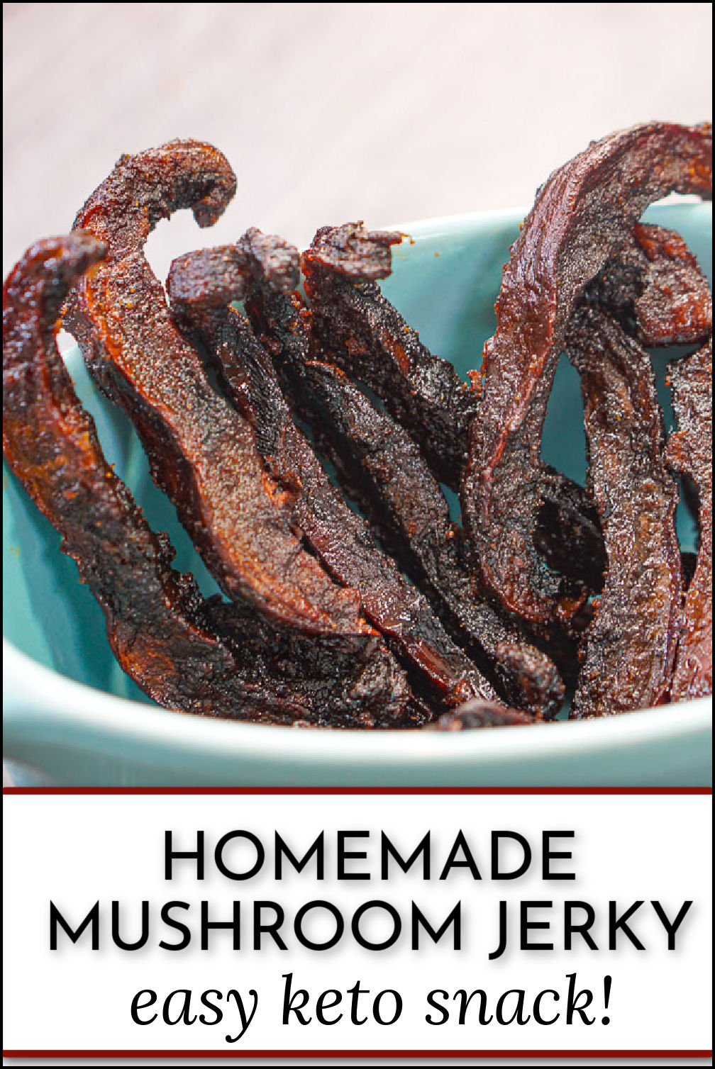 Homemade Mushroom Jerky Recipe in the Air Fryer easy keto snack!
