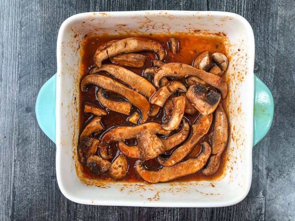 Homemade Mushroom Jerky Recipe in the Air Fryer easy keto snack!