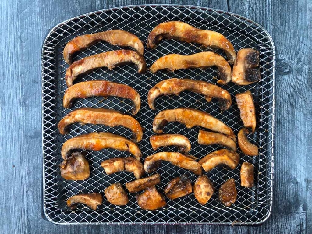 Homemade Mushroom Jerky Recipe in the Air Fryer easy keto snack!