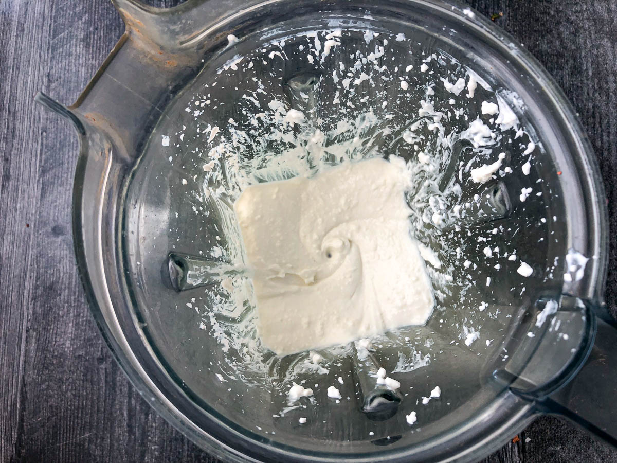 blender with whipped cottage cheese