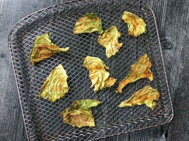 Air Fryer Cabbage Chips Recipe easy, low carb, low calorie snack!