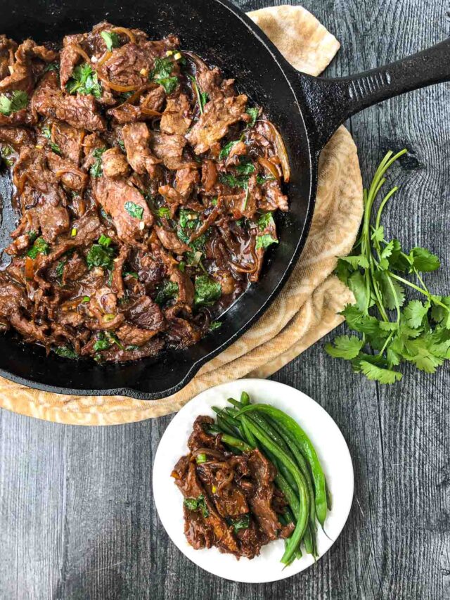 Spicy Flank Steak Stir Fry Recipe flavorful, tender and crispy beef